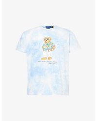 Polo Ralph Lauren - Bear-print Tie-dye Cotton-jersey T-shirt - Lyst