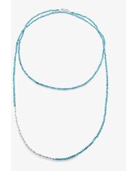 Monica Vinader - Mini nugget Recycled Sterling-silver And Turquoise Beaded Necklace - Lyst
