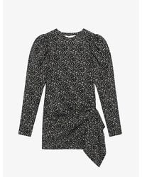 IRO - Odyle Puff-sleeve Jacquard Woven Mini Dress - Lyst