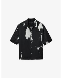 AllSaints - Templar Graphic-Print Short-Sleeve Woven Shirt - Lyst