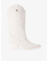 Kurt Geiger - Kc Kiss Suede Heeled Cowboy Boots - Lyst