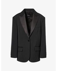 ME+EM - Oversized Tux Wool-Blend Blazer - Lyst