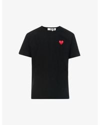 COMME DES GARÇONS PLAY - Cotton Heart Logo Patch Tee - Lyst