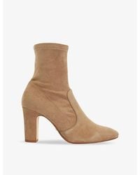 Dune - Optilly Block-Heel Suede Sock Ankle Boots - Lyst