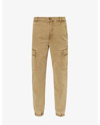 7 For All Mankind - Tapered-leg Regular-fit Stretch-woven Cargo Chino Trousers - Lyst