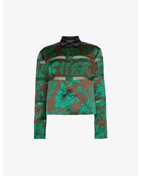Sacai - Floral-print Semi-sheer Woven Shirt - Lyst
