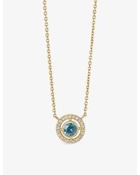 Astley Clarke - June Birthstone 14Ct- Alexandrite And 0.08Ct Lab-Grown Diamond Pendant Necklace - Lyst