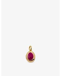 Monica Vinader - July Birthstone 18Ct Vermeil-Plated Sterling Locket - Lyst