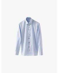 Eton - Solid Signature Contemporary-Fit Cotton Twill Shirt - Lyst