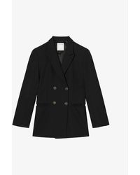 Sandro - Malory Double-breasted Wool-blend Blazer - Lyst