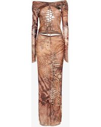 Jaded London - Animal-print Cut-out Stretch-woven Maxi Dress - Lyst