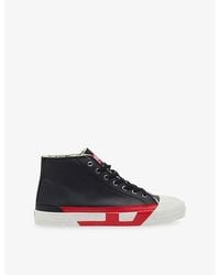 DIESEL - S-D-Verse Mid Faux-Leather Trainers - Lyst