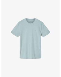 AllSaints - Brace Logo-Embroidered Cotton-Jersey T-Shirt - Lyst