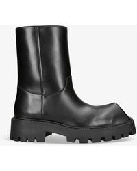 Balenciaga - Rhino Chunky-sole Leather Boots - Lyst