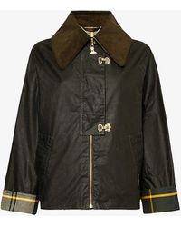 Barbour - Drummond Tartan-lined Waxed Cotton Jacket - Lyst