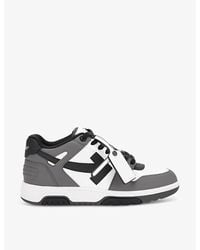 Off-White c/o Virgil Abloh - Out Of Office Logo-Embroidered Leather Low-Top Trainers - Lyst