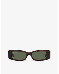 Balenciaga - Bb0260s Rectangle-frame Tortoiseshell Acetate Sunglasses - Lyst