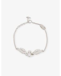 Vivienne Westwood - Dawna Orb-embellished 925 Sterling Silver And Cubic Zirconia Bracelet - Lyst