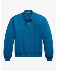 Polo Ralph Lauren - Logo-Embroidered Cotton Polo Sweatshirt - Lyst