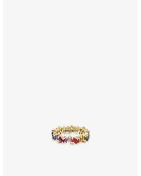 Suzanne Kalan - 18Ct, 0.27Ct Diamond And 2.10Ct Sapphire Eternity Ring - Lyst