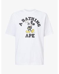A Bathing Ape - Bape X Disney Mickey Mouse Cotton T-Shirt - Lyst