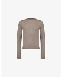 Rick Owens - Level Biker Crew-Neck Regular-Fit Wool Jumper - Lyst