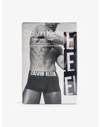 Calvin Klein - Branded-Waistband Pack Of Three Stretch-Woven Trunks - Lyst