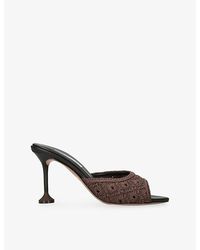 Aquazzura - Loom 85 Crochet Mules - Lyst