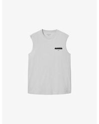 AllSaints - Redact Logo-Print Cotton Vest - Lyst