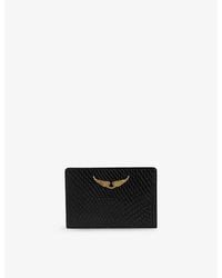 Zadig & Voltaire - Zv Pass Soft Wild Leather Card Holder - Lyst