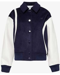 Axel Arigato - Vy Bay Brand-embroidered Wool-blend Varsity Jacket - Lyst