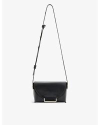 AllSaints - Francine Branded-hardware Leather Crossbody Bag - Lyst