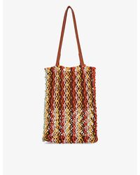 Whistles - Chaya Stripe-design Crochet Tote Bag - Lyst