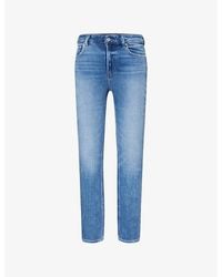 PAIGE - Gemma Slim Cigarette-Leg High-Rise Stretch-Denim Jeans - Lyst