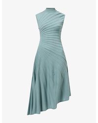Alaïa - Ray 3D Sculpt Knit-Wool Midi Dress - Lyst