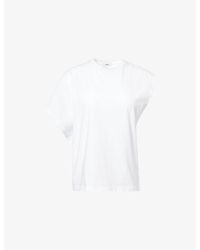 Agolde - Corrine Asymmetric Cotton T-Shirt - Lyst