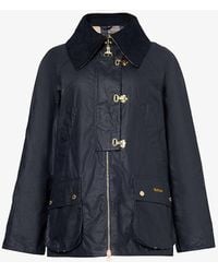 Barbour - Kelburn Corduroy-collar Regular-fit Waxed-cotton Jacket - Lyst