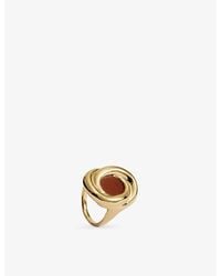 Monica Vinader - Ochre 18Ct Vermeil And Gemstone Ring - Lyst