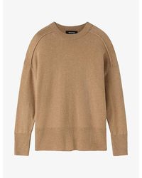 Whistles - Curved Hem Knit Wool-Blend Jumper - Lyst