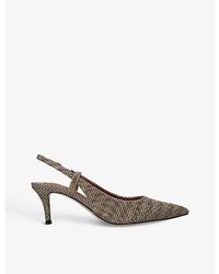 Kurt Geiger - Belgravia Sling-Back Woven Heeled Courts - Lyst