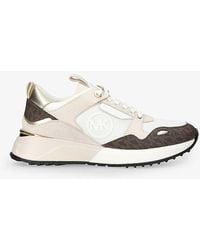 Michael Kors - Theo Mk Initial Canvas Trainers - Lyst
