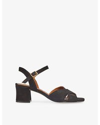 LK Bennett - Alba Suede Heeled Sandals - Lyst