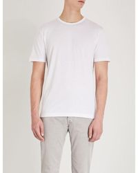 Sunspel - Mens White Classic Cotton-jersey T-shirt Xl - Lyst