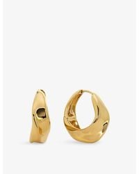 Monica Vinader - Nomade Medium 18Ct Vermeil Hoop Earrings - Lyst