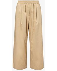 Weekend by Maxmara - Placido Wide-leg Mid-rise Cotton Trousers - Lyst