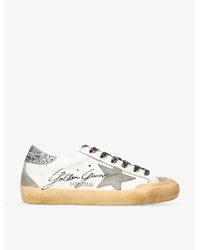 Golden Goose - Super Star 10876 Logo-print Leather Low-top Trainers - Lyst