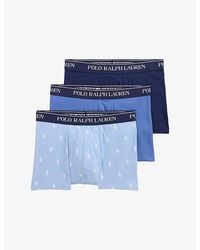 Polo Ralph Lauren - Branded-Waistband Pack Of Three Jersey Trunks - Lyst