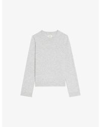 Zadig & Voltaire - Cara Elbow-Patch Wool And Cashmere Jumper - Lyst