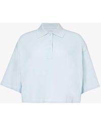 Bottega Veneta - exaggerated-sleeve Cropped Cotton-piqué Polo Shirt - Lyst