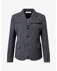 Comme des Garçons - Buckle Notch-Lapel Wool Blazer - Lyst